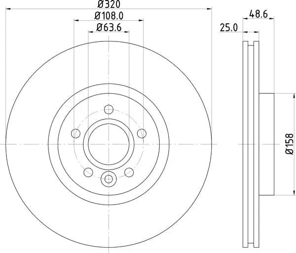 Mintex Brake Discs Front Vented Set Of 2 MDC2739 320mm - image 4