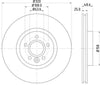 Mintex Brake Discs Front Vented Set Of 2 MDC2739 320mm thumbnail