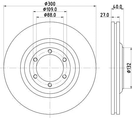 Mintex Brake Discs Front Vented Set Of 2 MDC2742 300mm - image 3