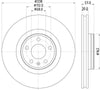 Mintex Brake Discs Front Vented Set Of 2 MDC2744 338mm thumbnail