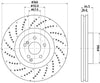 Mintex Brake Discs Front Perforated Vented Set Of 2 MDC2749C 360mm thumbnail