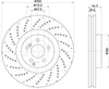 Mintex Brake Discs Front Perforated Vented Set Of 2 MDC2749C 360mm thumbnail