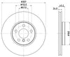 Mintex Brake Discs Front Vented Set Of 2 MDC2751C 307mm thumbnail