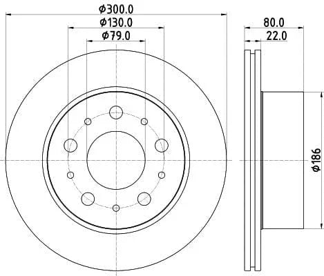 Mintex Brake Discs Rear Vented Set Of 2 MDC2752C 300mm - image 3