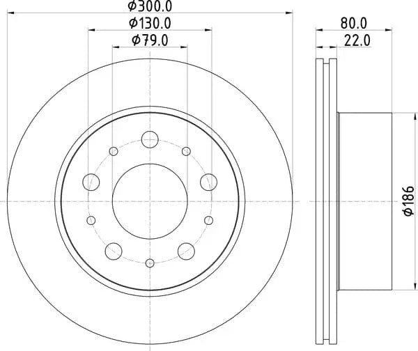 Mintex Brake Discs Rear Vented Set Of 2 MDC2752C 300mm - image 4
