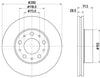 Mintex Brake Discs Front Vented Set Of 2 MDC2755 280mm thumbnail