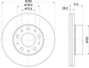 Mintex Brake Discs Front Vented Set Of 2 MDC2755 280mm thumbnail
