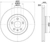 Mintex Brake Discs Front Vented Set Of 2 MDC2761 322mm thumbnail