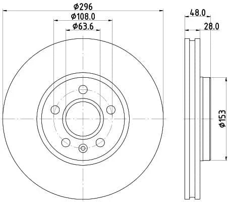 Mintex Brake Discs Front Vented Set Of 2 MDC2762 296mm - image 3