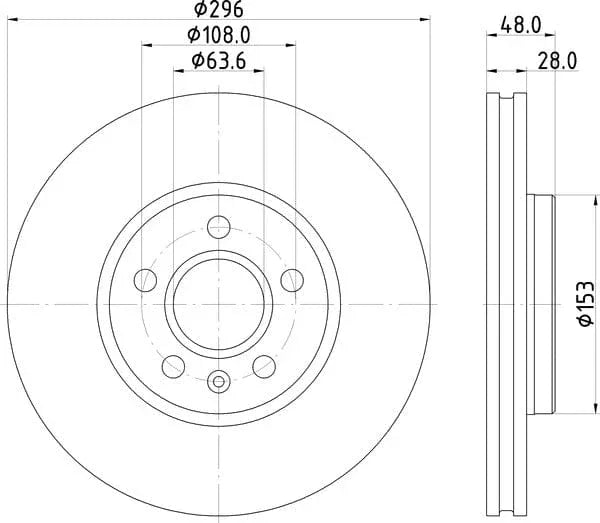 Mintex Brake Discs Front Vented Set Of 2 MDC2762 296mm - image 4