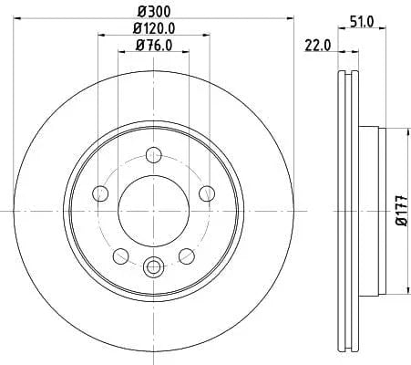 Mintex Brake Discs Rear Vented Set Of 2 MDC2770C 300mm - image 3