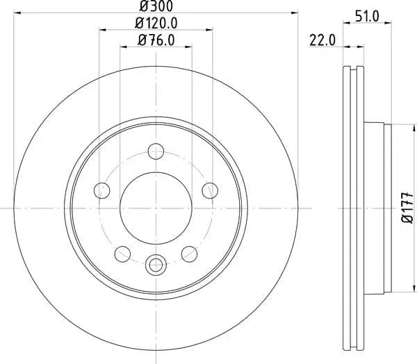 Mintex Brake Discs Rear Vented Set Of 2 MDC2770C 300mm - image 4