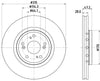 Mintex Brake Discs Front Vented Set Of 2 MDC2773 315mm thumbnail