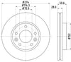 Mintex Brake Discs Front Vented Set Of 2 MDC2776C 274mm thumbnail