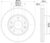Mintex Brake Discs Front Vented Set Of 2 MDC2776C 274mm thumbnail