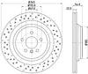 Mintex Brake Discs Rear Perforated Vented Set Of 2 MDC2778C 345mm thumbnail