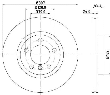 Mintex Brake Discs Front Vented Set Of 2 MDC2779C 307mm - image 3