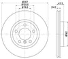 Mintex Brake Discs Front Vented Set Of 2 MDC2779C 307mm thumbnail