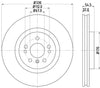 Mintex Brake Discs Front Vented Set Of 2 MDC2780C 330mm thumbnail