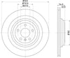 Mintex Brake Discs Rear Vented Set Of 2 MDC2781C 345mm thumbnail
