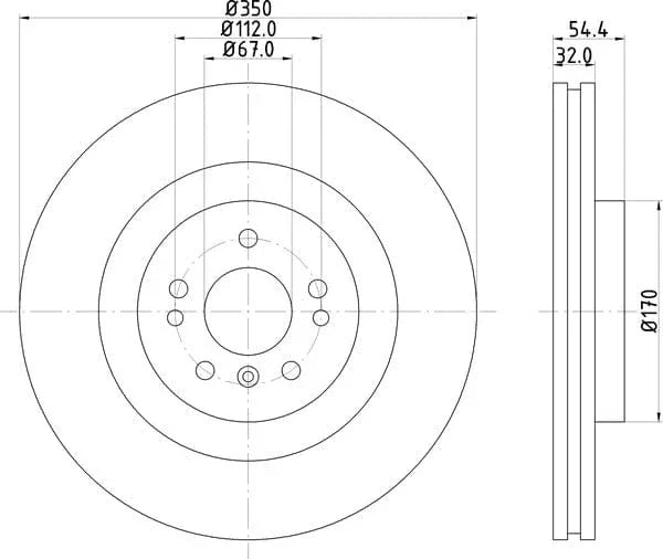 Mintex Brake Discs Front Vented Set Of 2 MDC2782C 350mm - image 4