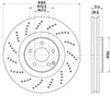 Mintex Brake Discs Front Perforated Vented Set Of 2 MDC2784C 360mm thumbnail