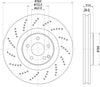 Mintex Brake Discs Front Perforated Vented Set Of 2 MDC2784C 360mm thumbnail