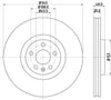 Mintex Brake Discs Front Vented Set Of 2 MDC2788C 345mm thumbnail