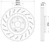 Mintex Brake Discs Front Perforated Vented Set Of 2 MDC2789C 344mm thumbnail