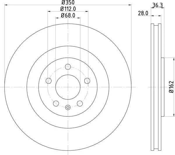 Mintex Brake Discs Rear Vented Set Of 2 MDC2791C 350mm - image 4