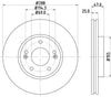 Mintex Brake Discs Front Vented Set Of 2 MDC2792C 288mm thumbnail