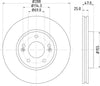 Mintex Brake Discs Front Vented Set Of 2 MDC2792C 288mm thumbnail