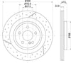 Mintex Brake Discs Rear Perforated Vented Set Of 2 MDC2793C 330mm thumbnail