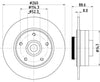 Mintex Brake Discs Rear Solid Set Of 2 MDC2795C 260mm thumbnail