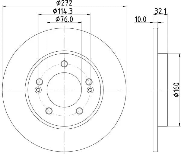 Mintex Brake Discs Rear Solid Set Of 2 MDC2797C 272mm - image 4