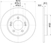 Mintex Brake Discs Rear Solid Set Of 2 MDC2797C 272mm thumbnail