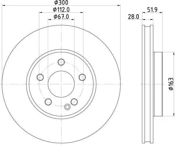 Mintex Brake Discs Front Vented Set Of 2 MDC2798C 300mm - image 4