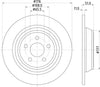 Mintex Brake Discs Rear Solid Set Of 2 MDC2799C 316mm thumbnail