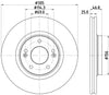 Mintex Brake Discs Front Vented Set Of 2 MDC2802C 305mm thumbnail