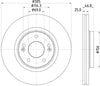 Mintex Brake Discs Front Vented Set Of 2 MDC2802C 305mm thumbnail