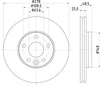 Mintex Brake Discs Front Vented Set Of 2 MDC2807C 278mm thumbnail