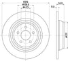 Mintex Brake Discs Rear Solid Set Of 2 MDC2809C 316mm thumbnail