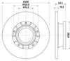 Mintex Brake Discs Rear Solid Set Of 2 MDC2810C 308mm thumbnail