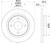 Mintex Brake Discs Rear Solid Set Of 2 MDC2812C 253mm thumbnail