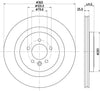 Mintex Brake Discs Rear Vented Set Of 2 MDC2814C 365mm thumbnail