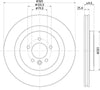 Mintex Brake Discs Rear Vented Set Of 2 MDC2814C 365mm thumbnail