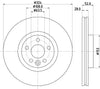 Mintex Brake Discs Front Vented Set Of 2 MDC2816C 324mm thumbnail