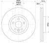 Mintex Brake Discs Front Vented Set Of 2 MDC2816C 324mm thumbnail