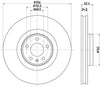 Mintex Brake Discs Front Vented Set Of 2 MDC2819C 356mm thumbnail