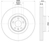 Mintex Brake Discs Front Vented Set Of 2 MDC2819C 356mm thumbnail